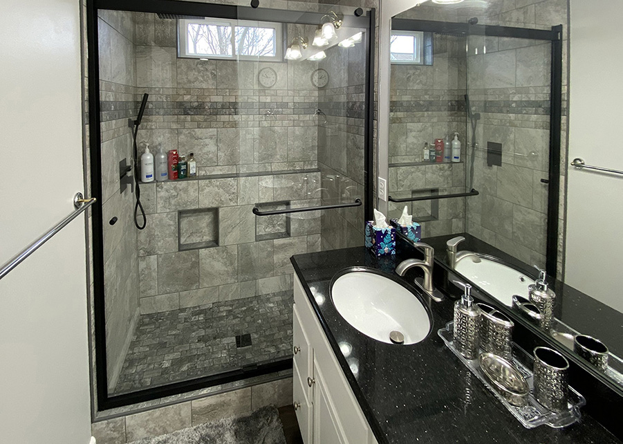 bathroom remodel with walkin shower