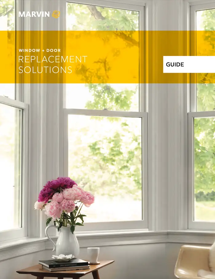 The cover of a brochure about marvin windows